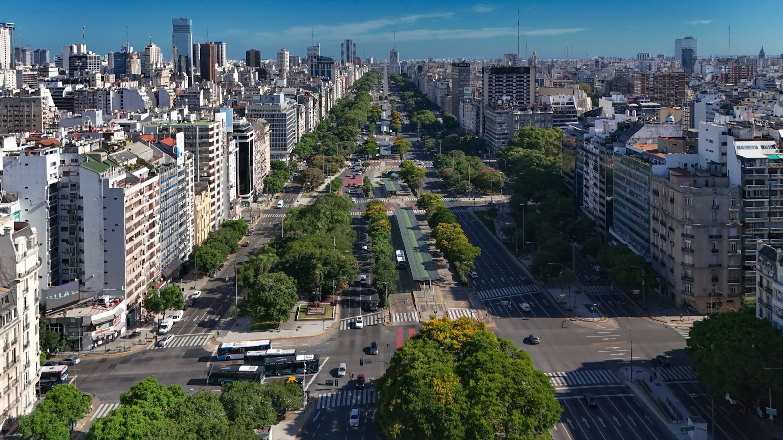 Aerial view of new apartment towers in Argentina
