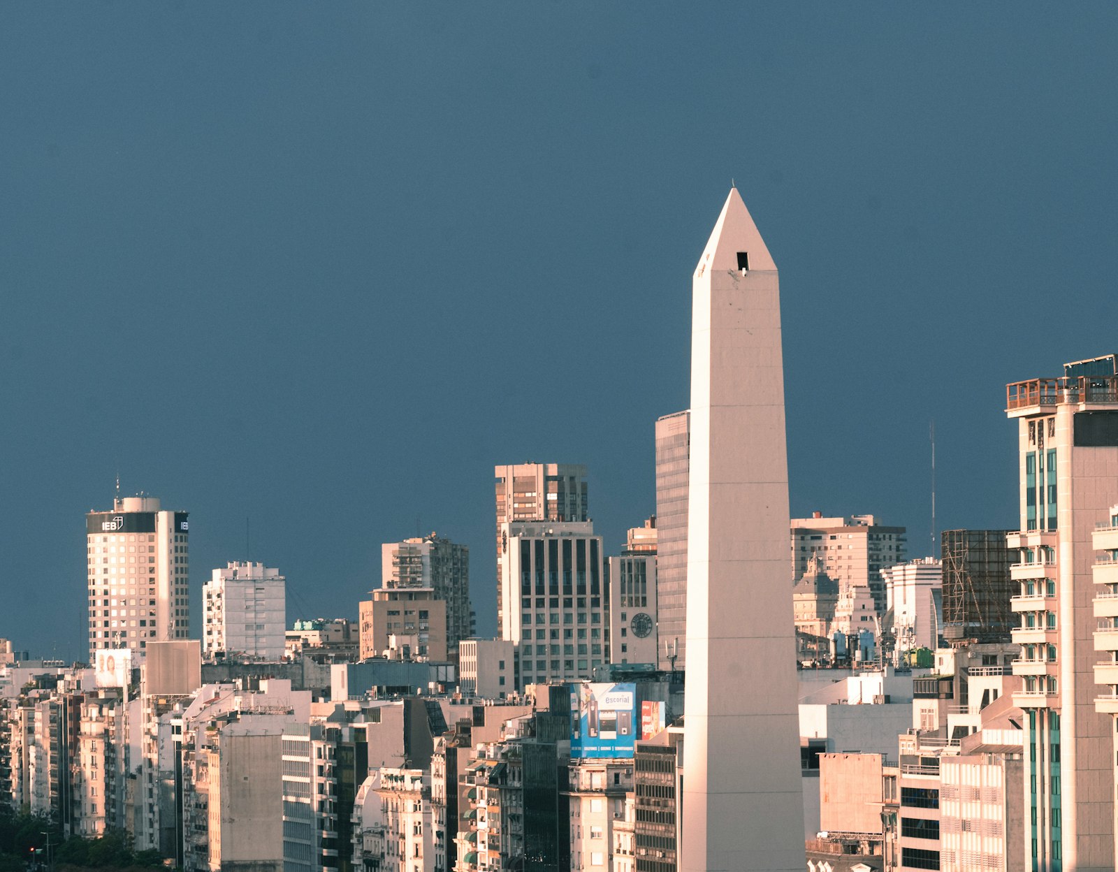 Residential towers in Buenos Aires seen from the avenue